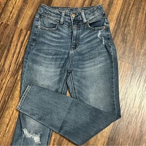 Vanilla Star Distressed Blue High Rise Skinny Jeans Size 5